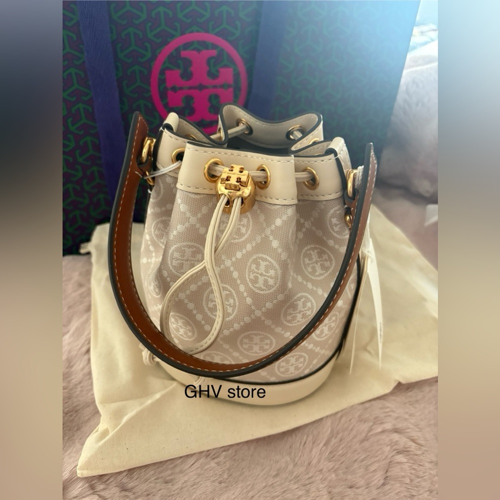 Tory Burch T monogram mini bucket bag
